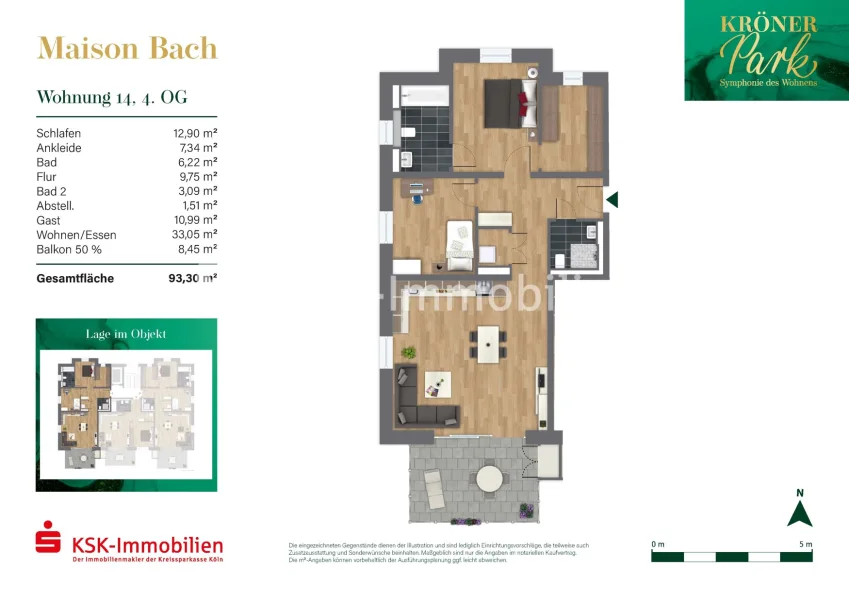 Grundriss Haus 2 Maison Bach Wohnung 14