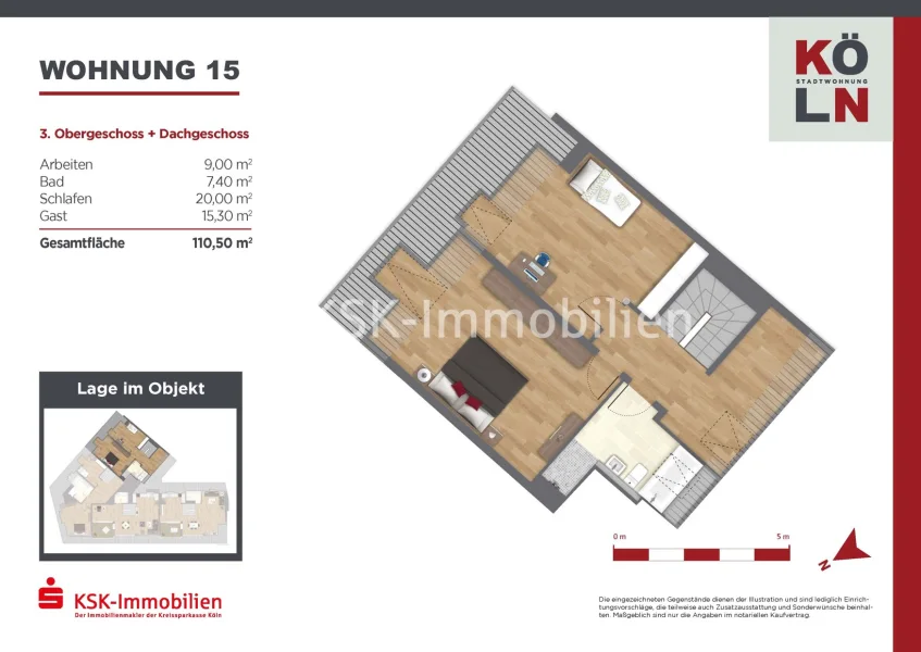 Grundriss Wohnung 15_Dachgeschoss