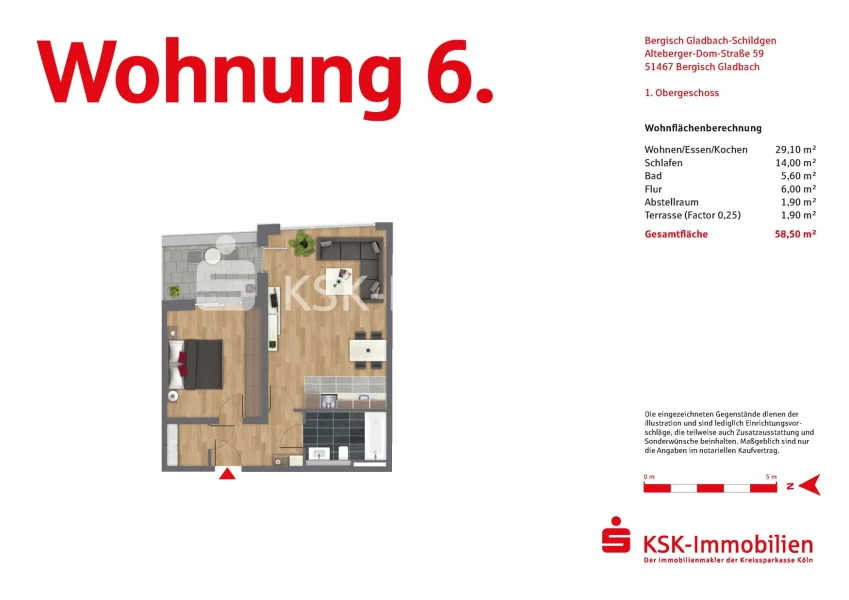 Grundriss Wohnung 6