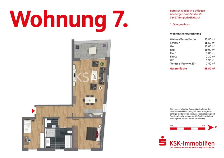 Grundriss Wohnung 7