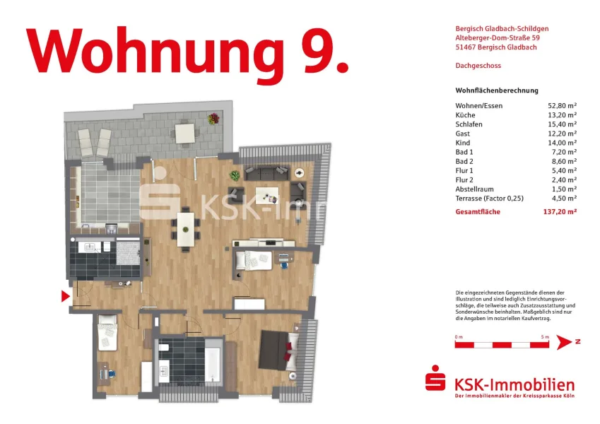 Grundriss Wohnung 9