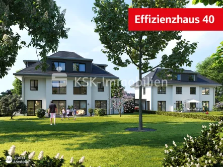 Gartenansicht - Haus kaufen in Siegburg - heimatglück - Unser Zuhause in Siegburg! KfW-40-Standard