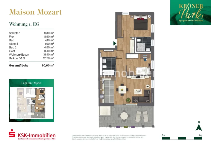 Grundriss Haus 1 Maison Mozart Wohnung 1