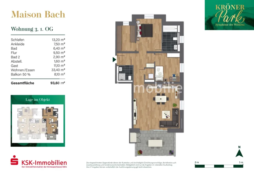 Grundriss Haus 2 Maison Bach Wohnung 3