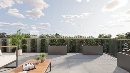 Dachterrasse - Wohnung kaufen in Erkrath - Exklusives Penthouse mit Dachterrasse und Panoramablick