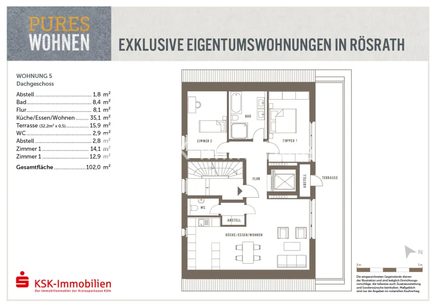 Grundriss Wohnung 5