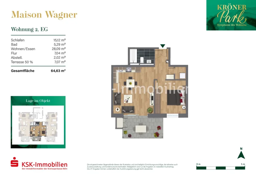 Grundriss Haus 3 Maison Wagner Wohnung 2