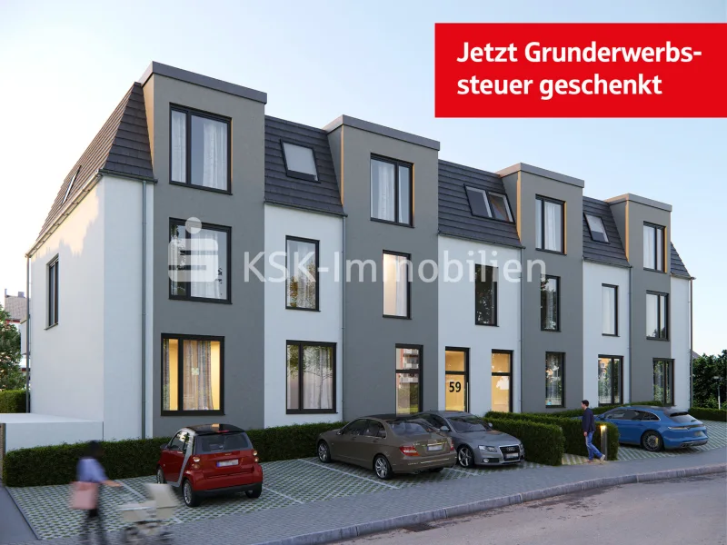 Straßenansicht - Wohnung kaufen in Bergisch Gladbach - RESERVIERT - Jetzt Grunderwerbssteuer geschenkt!