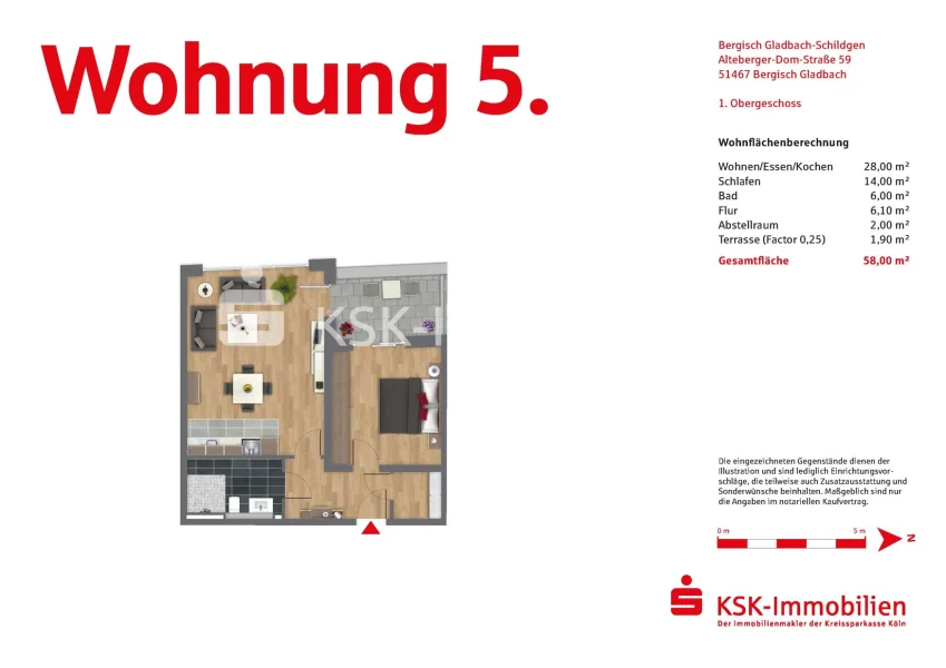 Grundriss Wohnung 5