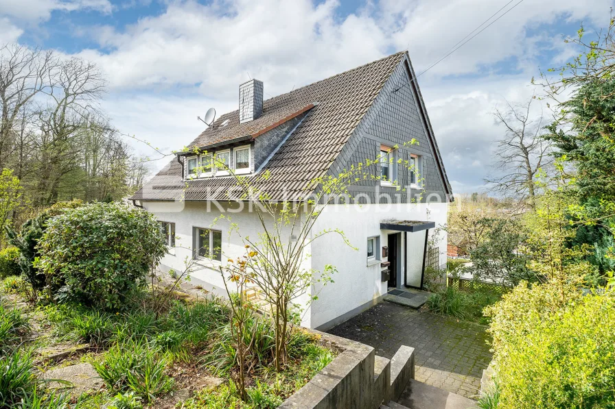 95835 Außenansicht - Haus kaufen in Marienheide - Gepflegtes Zweifamilienhaus!