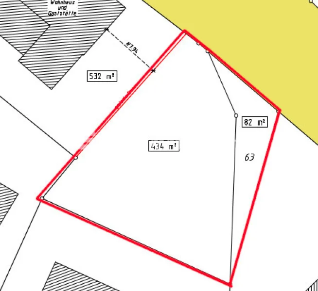 Plan Vermesser Baugrundstück