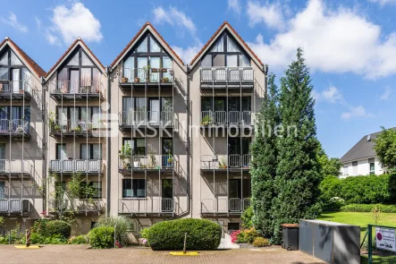 135609 Außenansicht - Wohnung kaufen in Frechen - Frechen-Zentrumsnähe , Erdgeschosswohnung mit Garten.