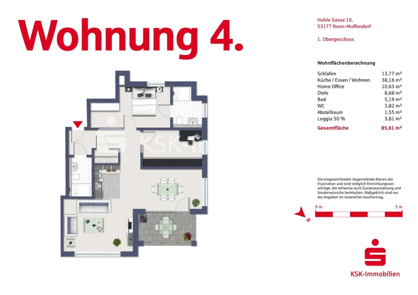 Grundriss Wohnung 4