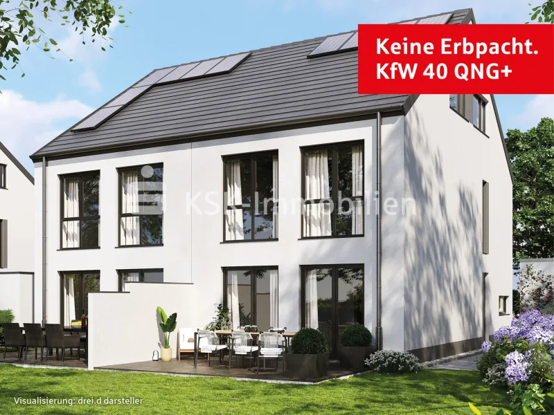 Gartenansicht - Haus kaufen in Bornheim - Ihr Zuhause an der Mertener Mühle! Keine Erbpacht!