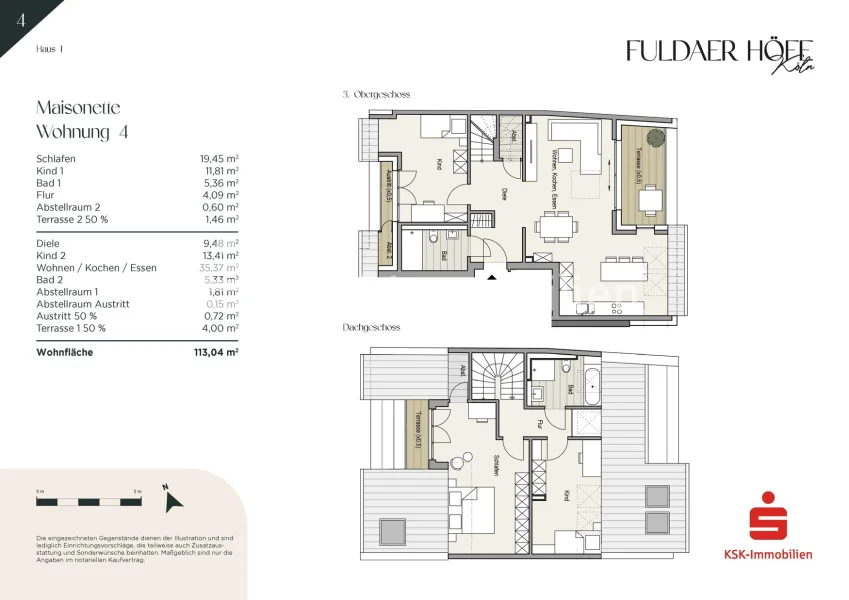 Grundriss Haus 1 Wohnung 4