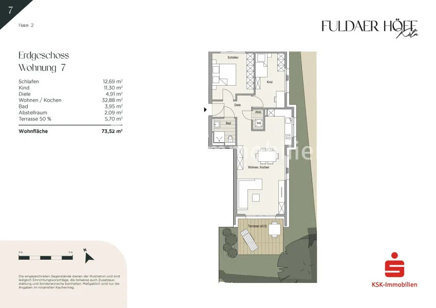 Grundriss Haus 2 Wohnung 7