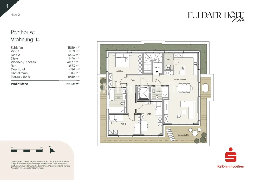 Grundriss Haus 2 Wohnung 14