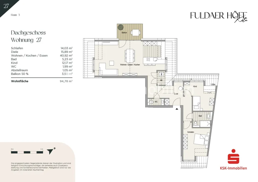 Grundriss Haus 3 Wohnung 27