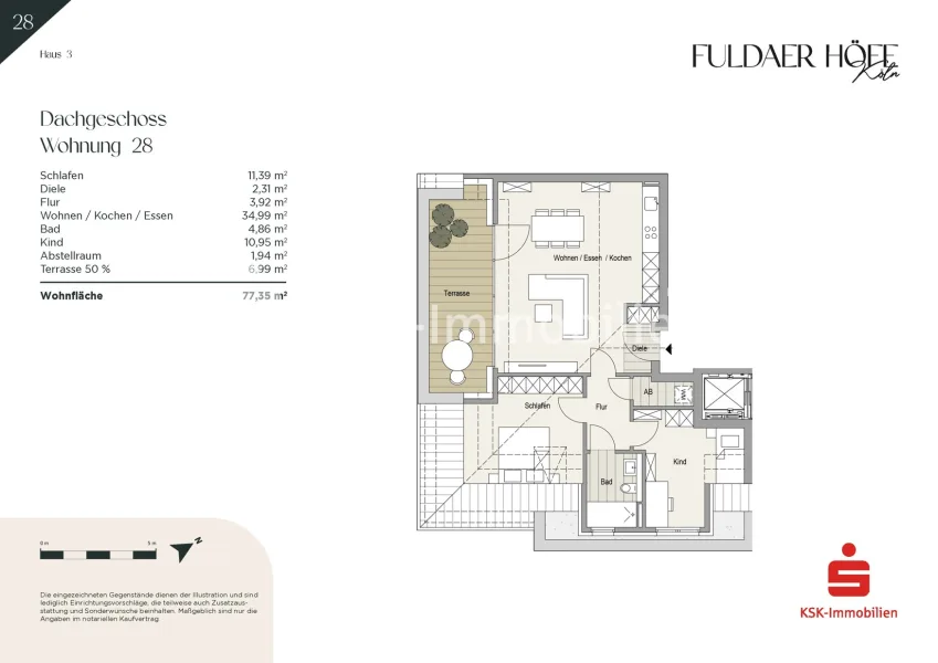 Grundriss Haus 3 Wohnung 28