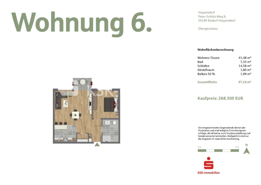 Grundriss Wohnung 6