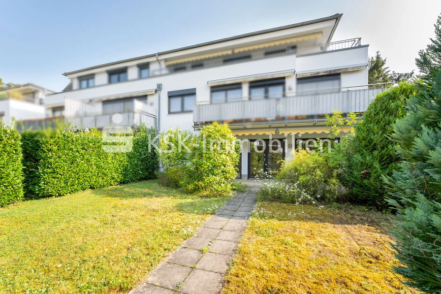 136024 Rückansicht - Wohnung kaufen in Bad Honnef - Tolle Wohnung im Erdgeschoss mit Garten und Tiefgaragenstellplatz!