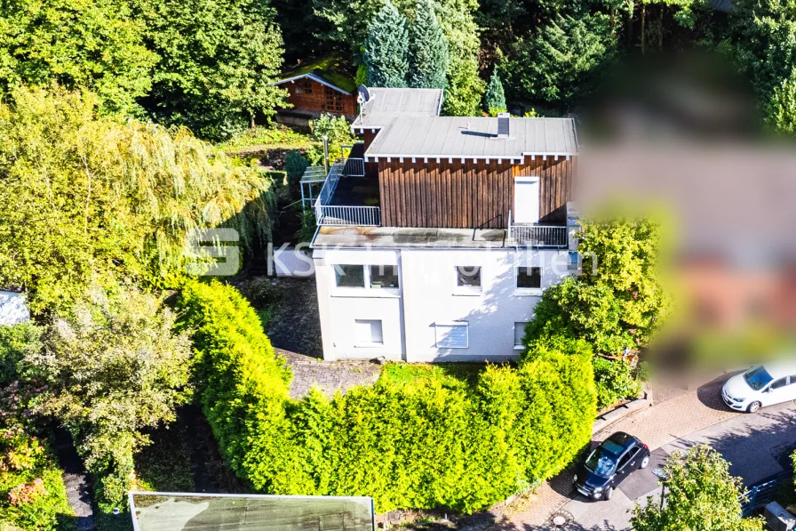 105989 Drohnenansicht - Haus kaufen in Bergisch Gladbach / Herkenrath - Schicke Doppelhaushälfte in Herkenrath!