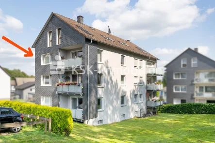 135654 Rückansicht - Wohnung kaufen in Radevormwald - Angenehme Drei-Zimmer-Wohnung für Kapitalanleger mit Stellplatz,Nähe zum Zentrum von Radevormwald!