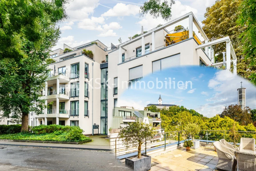 132095 Neues Außenbild - Wohnung kaufen in Siegburg - Exklusives Wohnen über den Dächern von Siegburg mit Panoramablick auf die Abtei Michaelsberg.