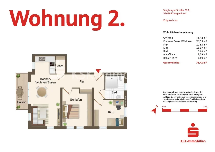 Grundriss Wohnung 2