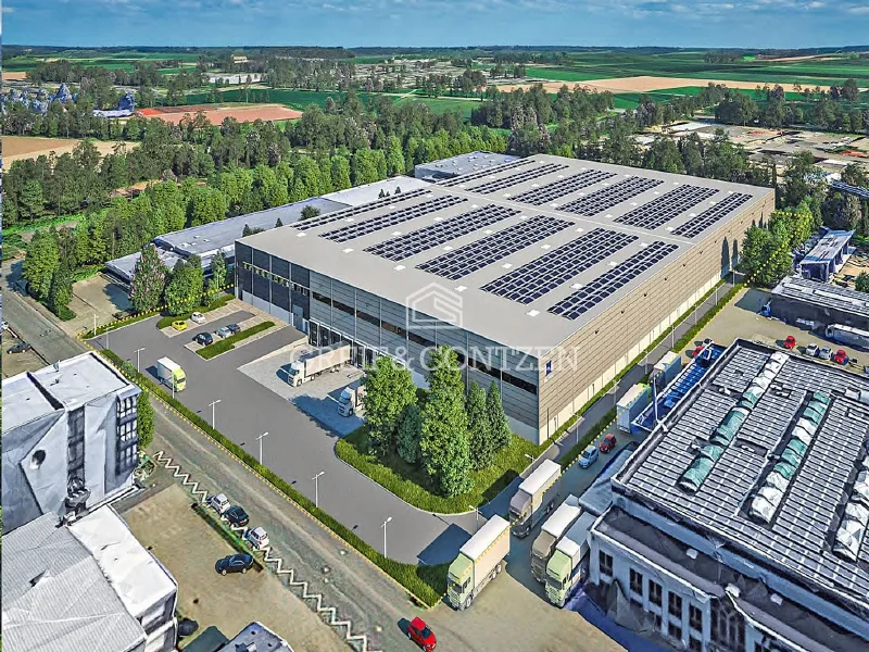 Projektansicht - Halle/Lager/Produktion mieten in Mönchengladbach - PROVISIONSFREI | Moderne Logistikflächen | WGK-fähig | Q4 2024