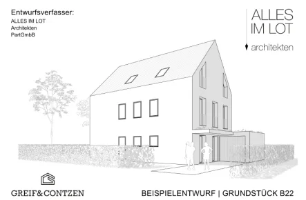 Beispielentwurf Quartier Hohenlind - Grundstück B22 - Haus kaufen in Köln - Bauen in Köln-Lindenthal - Wohnen auf höchstem Niveau in einem der beliebtesten Stadtteile