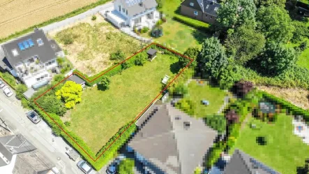Ansicht Grundstück - Grundstück kaufen in Langenfeld - Baugrundstück für Ein- bis Fünf-Familienhaus * Langenfeld Richrath 