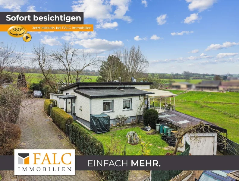 Drohnenaufnahme  - Haus kaufen in Königswinter - Einfamilienhaus mit Panorama-Terrasse und flexiblen Nutzungsmöglichkeiten