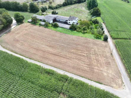 Nördliche Luftbildansicht - Land- und Forstwirtschaft kaufen in Großostheim - Landschaftlich reizvoll gelegene Hofstelle mit angrenzenden Acker- und Grünlandflächen