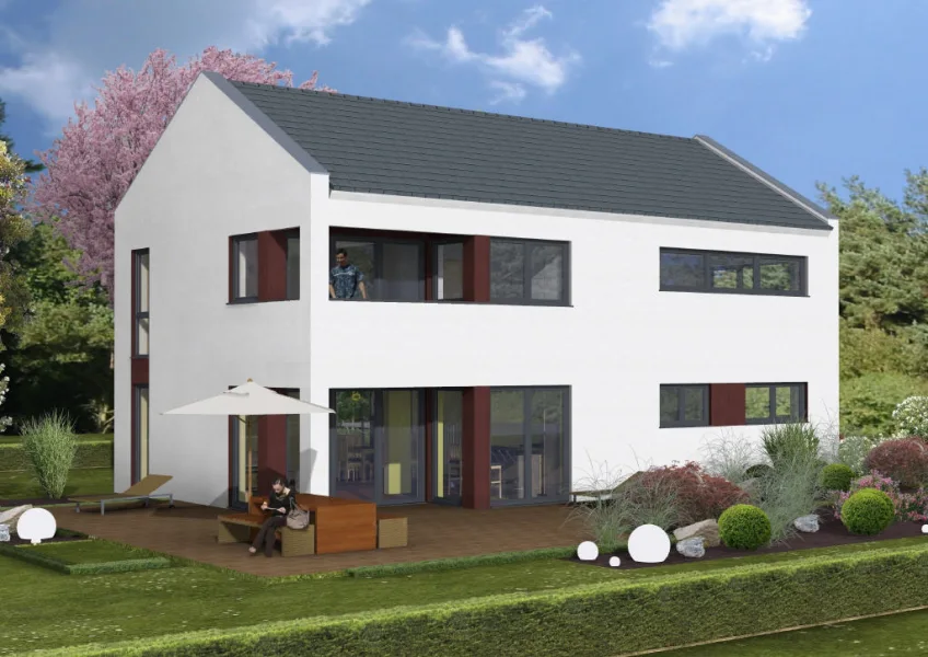 Bild1 - Haus kaufen in Bad Oeynhausen - Klare, puristische Architektur in begehrter Wohnlage von Bad Oeynhausen-Wulferdingsen!