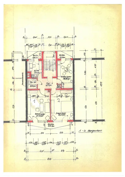 Grundriss 1.-4. OG