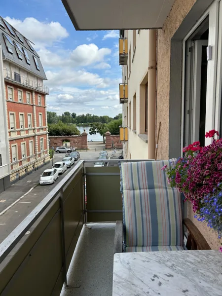 ... zum Balkon mit Rheinblick, 2. OG