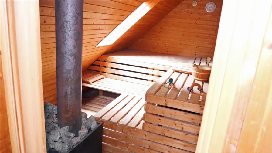 Sauna mit Holzofen