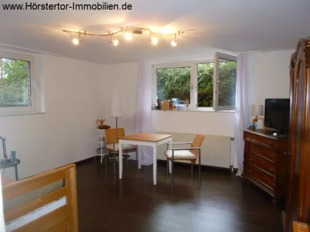  - Wohnung mieten in Münster - Angelmodde, für "Wochenendfahrer": teilmöbliertes Souterrain-Apartment mit EBK