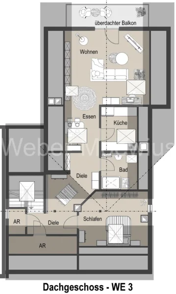 3115 Grundriss Dachgeschoss - WE 3