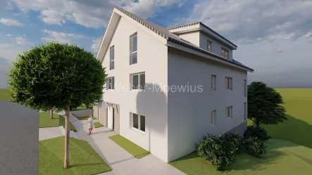 3208-3211 Visualisierung Seitenansicht  - Wohnung kaufen in Neunkirchen-Seelscheid - NEUBAU - energieeffiziente Eigentumswohnung mit Terrasse in zentraler Lage