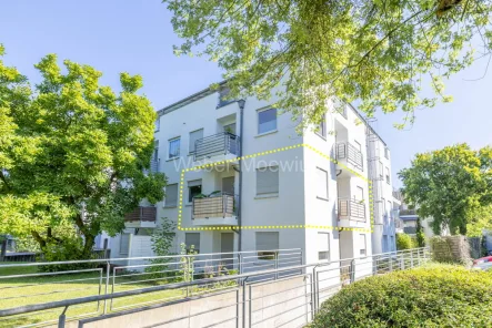 3334 Süd-Außenansicht - Wohnung kaufen in Bonn / Rüngsdorf - Moderne 2-Zimmer-Wohnung mit 2 Balkonen / vermietet / plus TG-Stellplatz