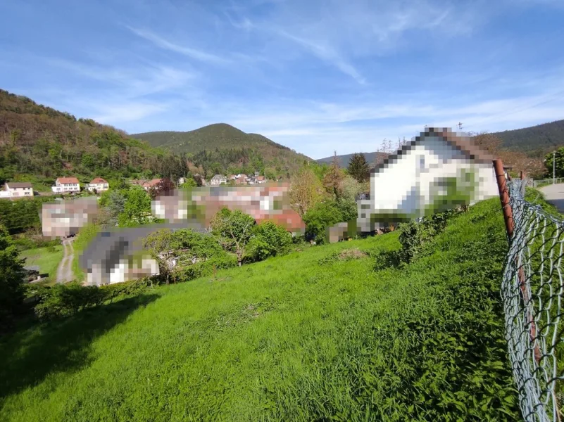 Blick, Seitenansicht - Grundstück kaufen in Lambrecht (Pfalz) - Baugrundstück im Wohngebiet für Einfamilienhaus oder Doppelhaus