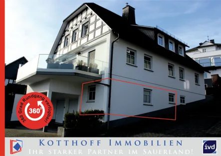 Startbild mR - Wohnung mieten in Schmallenberg - Kleines Appartement mit Einbauküche in Kurparknähe für Einzelperson!