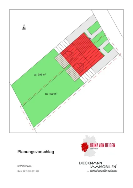 Planungsvorschlag - Haus kaufen in Bonn - Doppelhaus auf traumhaftem 400m² Grundstück in Bonn!