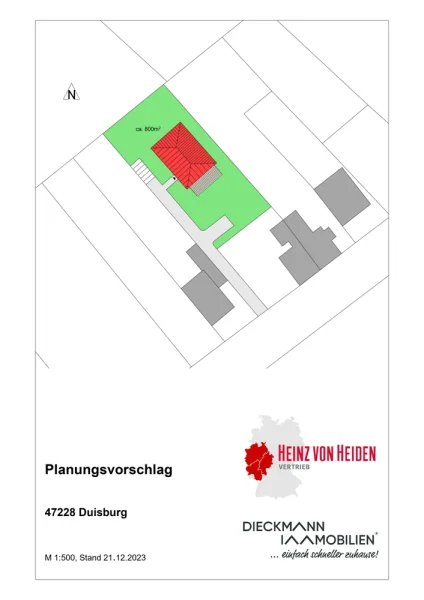 Planungsvorschlag - Haus kaufen in Duisburg / Hochemmerich - Projektiertes Bungalow in Duisburg! Jetzt informieren!