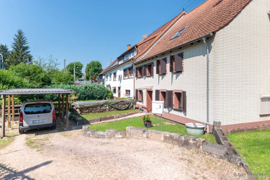 Einfahrt mit Carport