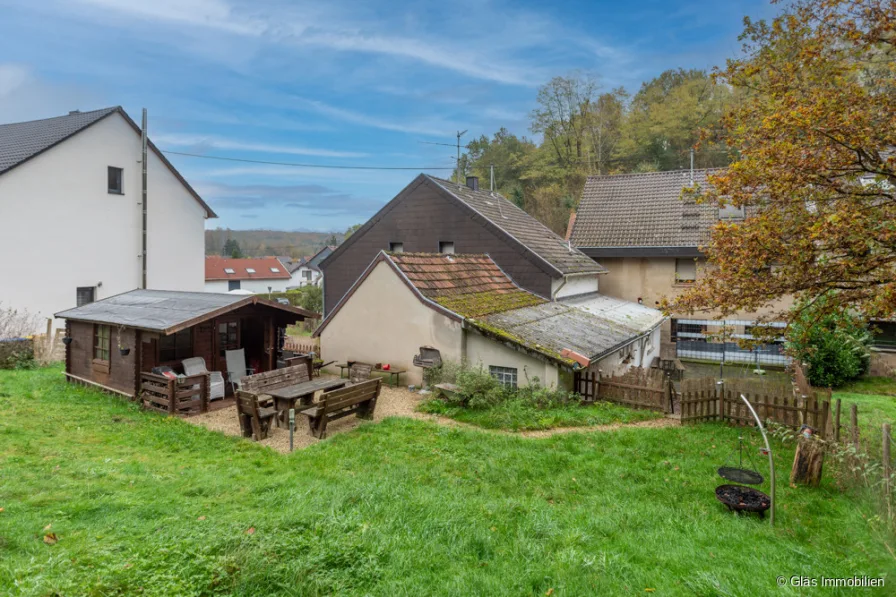 Garten mit Gartenhaus