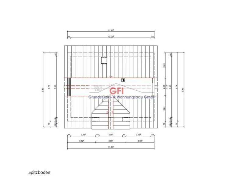 Grundriss Spitzboden