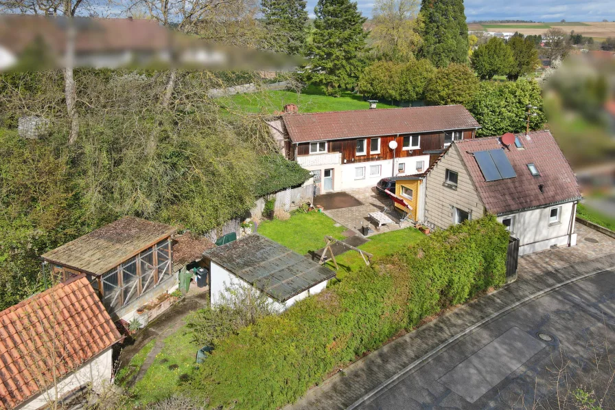 Übersicht - Haus kaufen in Kürnbach - Zwei Häuser, mehrere Möglichkeiten! Gestalten Sie Ihren Wohntraum in idyllischer Umgebung!